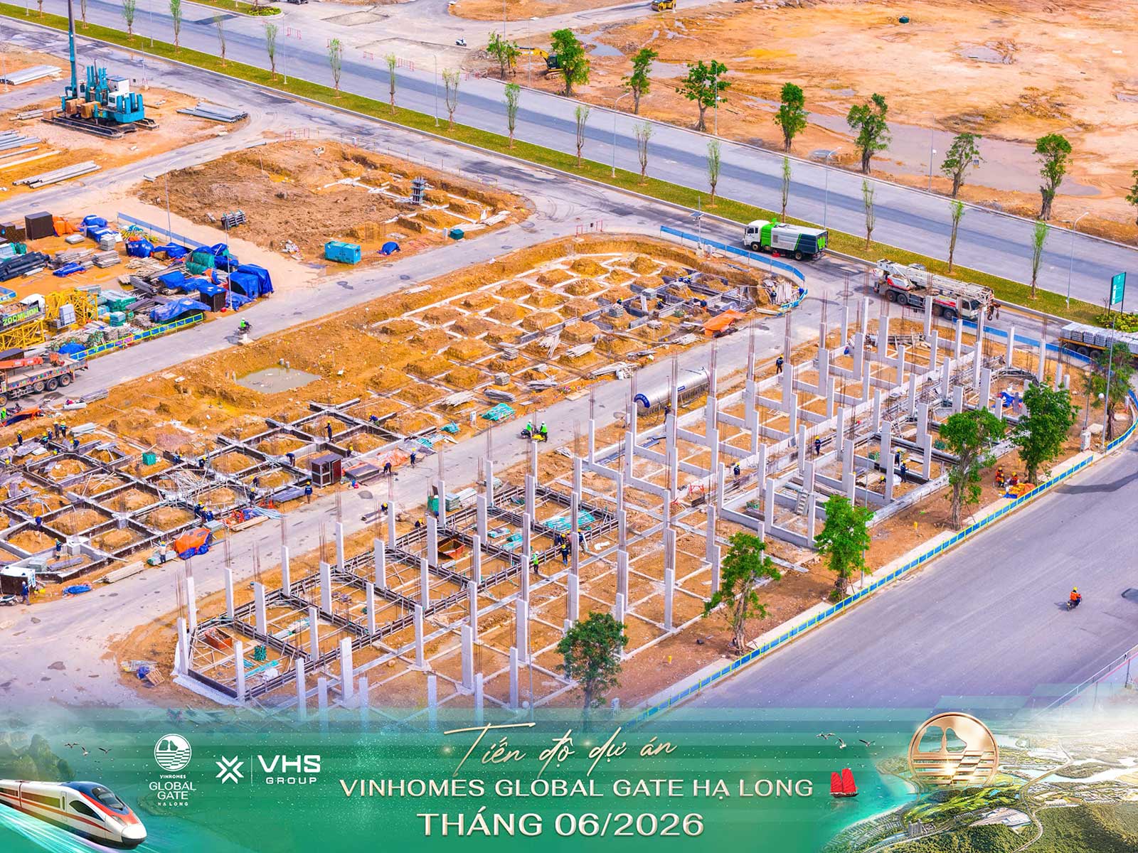 tiến độ thi công vinhomes hạ long